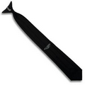 20" Black Polyester Poplin Clip-On Tie
